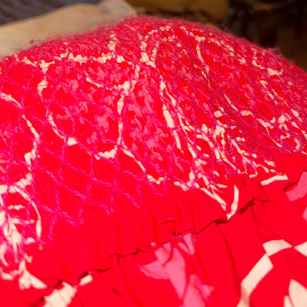 FARM Rio Mini Dress Red Summer Sunrise Organic Cotton 🩷🤍❤️ SIZE SMALL S ☀️ - Picture 8 of 10